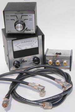 Astro / Avanti SWR power meter, antenna switches & cables, vintage short wave / CB radio equipment parts