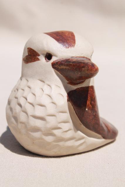 Australian Billabong pottery, small kookaburra bird figurine made in Australia 