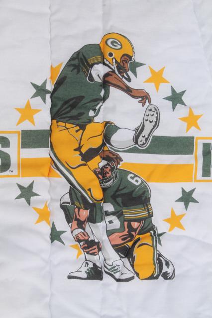 Green Bay Packers twin size comforter, NFL football print 