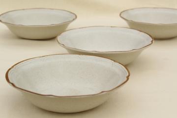 Hearthside Baroque stoneware soup or cereal bowls, vintage Japan dinnerware