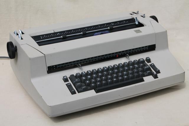 IBM Selectric II electric typewriter, 1970s industrial vintage office prop