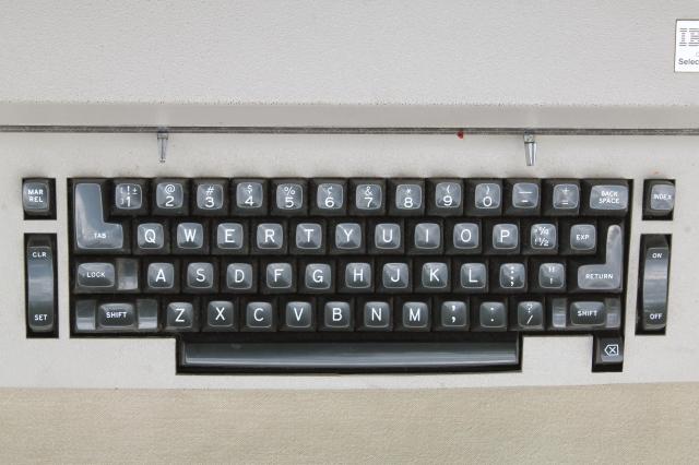 IBM Selectric II electric typewriter, 1970s industrial vintage office prop