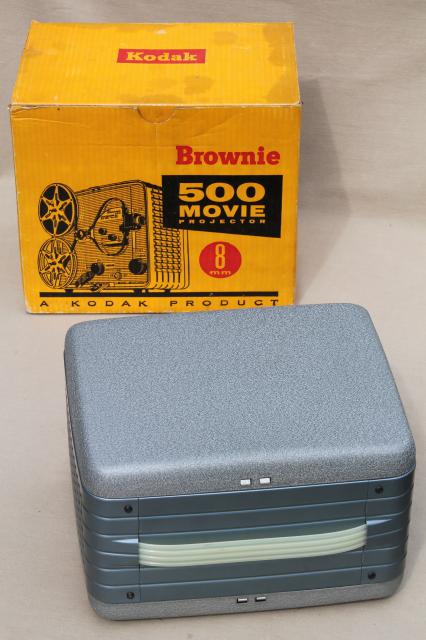 Kodak Brownie 500 portable mid century vintage projector for 8mm movies