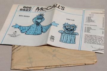McCalls Crafts sewing pattern Sesame Street puppets Big Bird Oscar Herry Cookie Monster