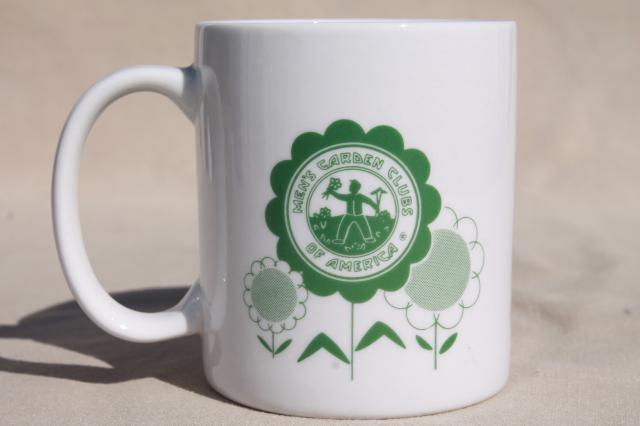 Men's Garden Club mug, Gardeners of America members ceramic coffee cup