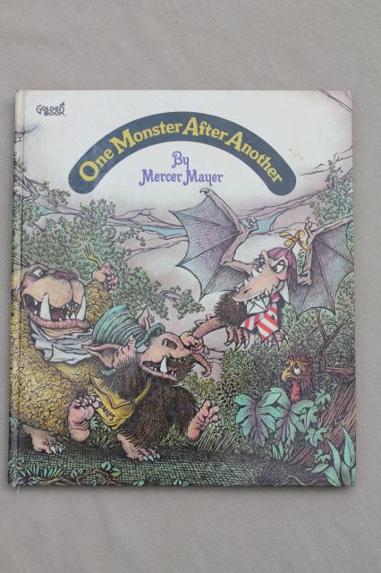 Mercer Mayer - One Monster After Another, 70s vintage big Golden book