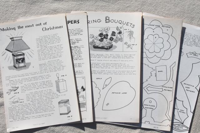 Pack O Fun scrap craft projects & patterns, mid-century vintage magazine back issues