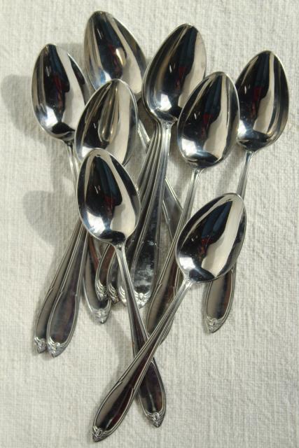 Rostfreier Stahl crown mark vintage stainless steel flatware, set of 12 tea spoons