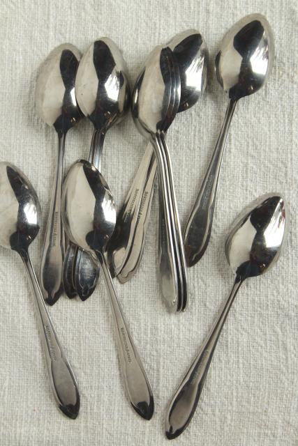 Rostfreier Stahl crown mark vintage stainless steel flatware, set of 12 tea spoons