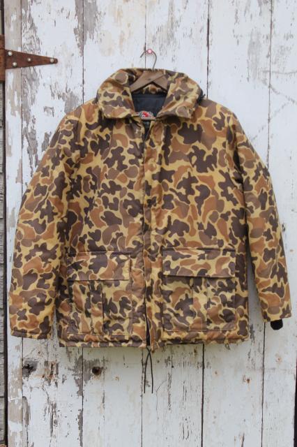 Stearns floatation jacket, brown camo camouflage duck hunting fishing float coat, mens large