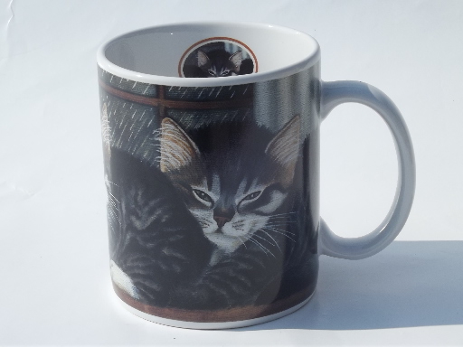 All cats coffee cups mugs lot, kitties & kittens, Morris the cat!