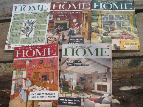 American Home magazines lot vintage 1956-57 mid-century modern decor