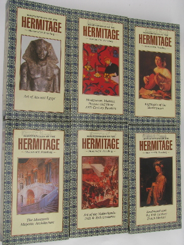 Art Masterpieces of the Hemitage, complete set 18 VHS video tapes
