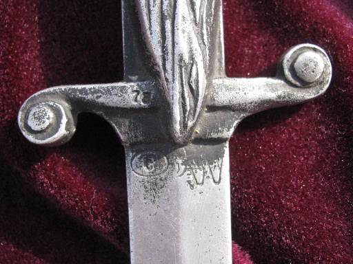 Arthur Court vintage aluminum lion letter opener paper knife sword