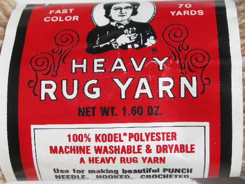 Aunt Lydia's heavy rug yarn new old stock vintage, beige light tan