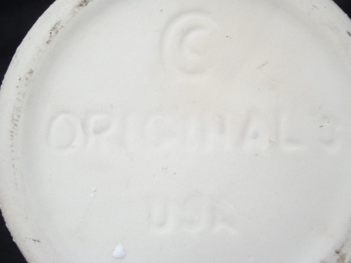 Big mod vintage pottery pitcher vase, tone on tone confetti texture glaze