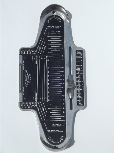 Child's size foot measure, vintage Brannock junior shoe store measuring tool
