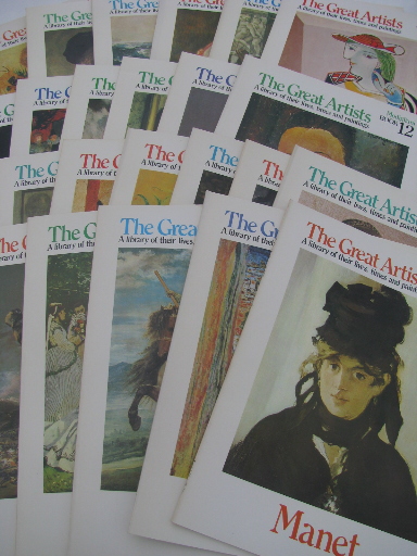 Complete 25 book set The Great Artists, folio size frameable art prints