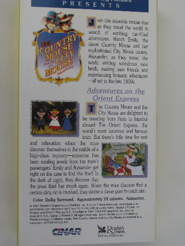 Country Mouse and City Mouse adventures, Reader's Digest 18 VHS videos