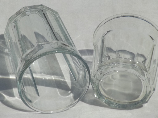 Crate & Barrel french style jelly glasses, canning jar  drinking glasses
