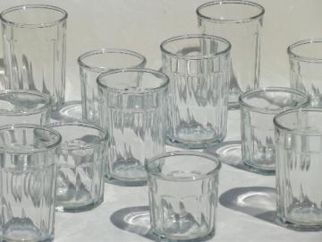 Crate & Barrel french style jelly glasses, canning jar  drinking glasses