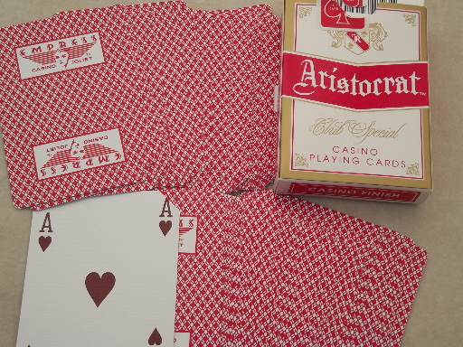 Drilled casino playing cards lot, Ho-Chunk etc.