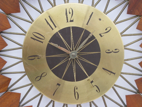 Eames era retro mod vintage atomic starburst wall clock
