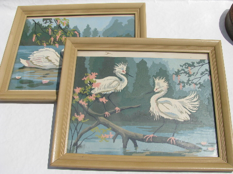 Vintage Minimalist Still Life Birds Paint by Number Paint by