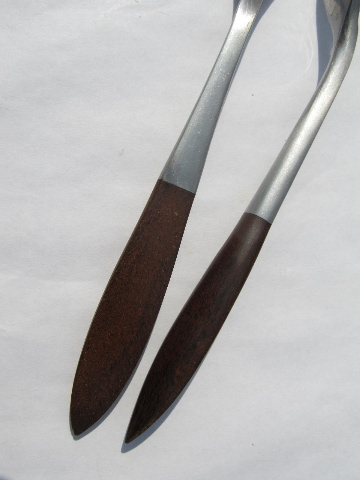 Ekco Eterna danish modern vintage flatware, rosewood brown handles