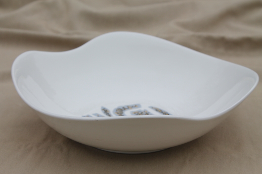 Eva Zeisel Hallcraft china bowl for center handle, mid-century mod abstract pattern
