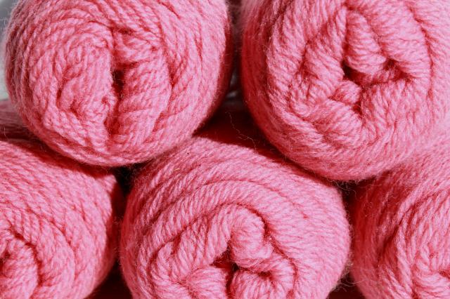fine wool yarn featherweight knitting worsted vintage Columbia Minerva radiant rose pink