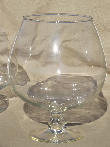 Fish bowl glass jars / vases, clear glass brandy snifter bowls in all sizes