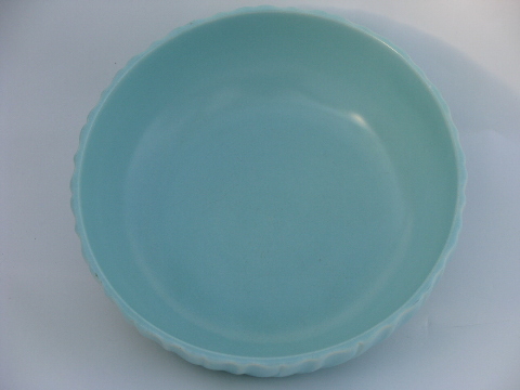 Franciscan aqua blue Coronado serving bowl, vintage Catalina art pottery