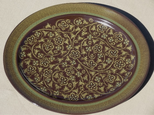 Franciscan Madeira pottery platter, retro danish modern vintage