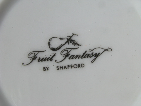 Fruit Fantasy retro 70s vintage china coffee set, Shafford - Japan