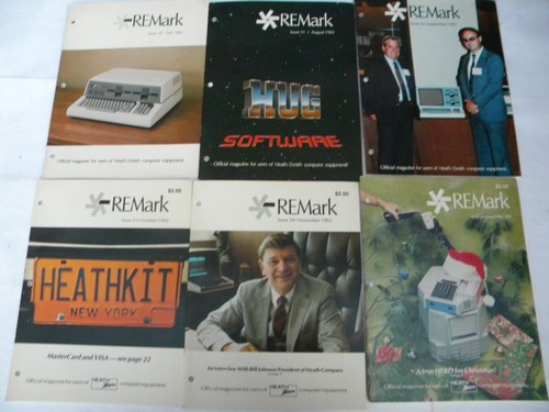 Full year 1982 vintage Heath User's Group Remark magazines Heathkit/Zenith