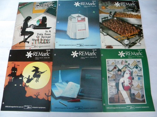 Full year 1984 vintage Heath User's Group Remark magazines Heathkit/Zenith