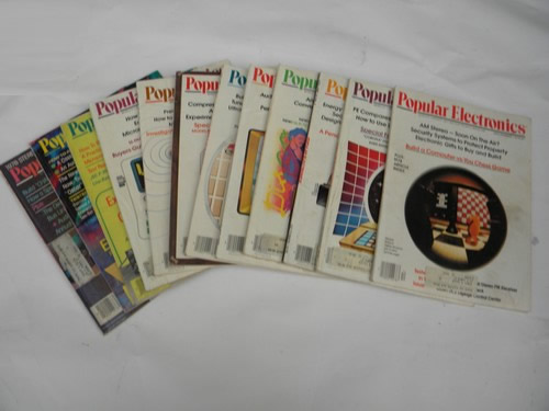 Full year of 1978 Popular Electronics magazines w/psychedelic graphics