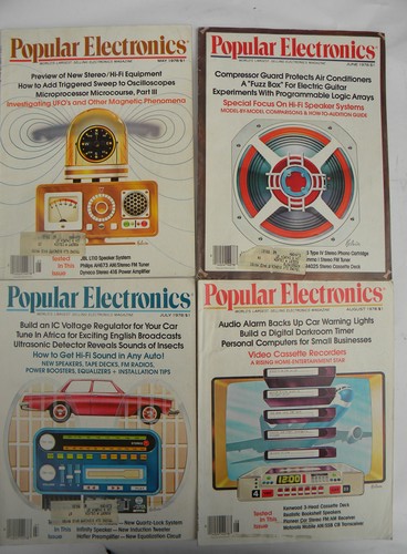 Full year of 1978 Popular Electronics magazines w/psychedelic graphics