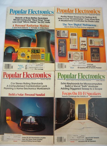 Full year of 1980 Popular Electronics magazines w/early computer articles