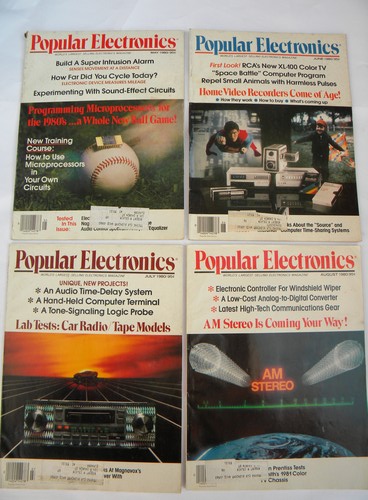 Full year of 1980 Popular Electronics magazines w/early computer articles
