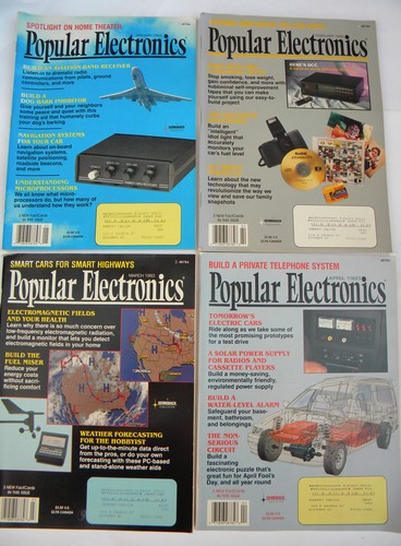 Full year of 1993 Popular Electronics magazines w/DIY PC&audio projects