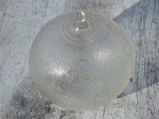 Glass witch ball planter globe, retro vintage round pot for hanging ivy