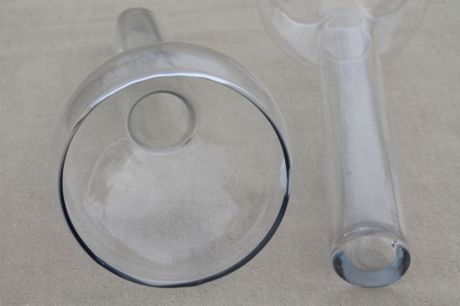 Godinger silver art spiral metal vases or candle holders w/ tall test tube glasses