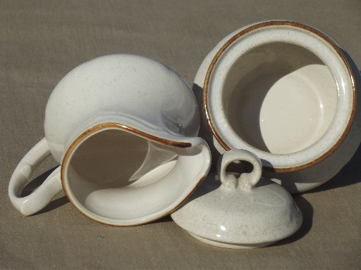 Hearthside Baroque stoneware cream & sugar set, vintage Japan dinnerware