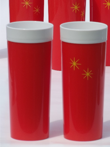 Hi-cool atomic cooler glasses, retro vintage insulated plastic tumblers