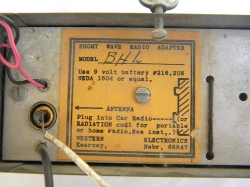 Hotrod vintage short wave receiver adaptor for car or truck radio
