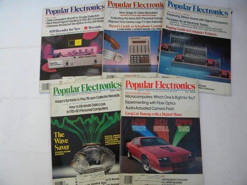 Huge lot 1980s vintage Popular Electronics magazines full year+