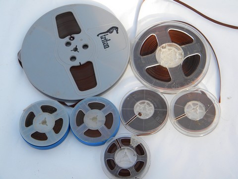 Huge lot assorted vintage reel to reel tapes