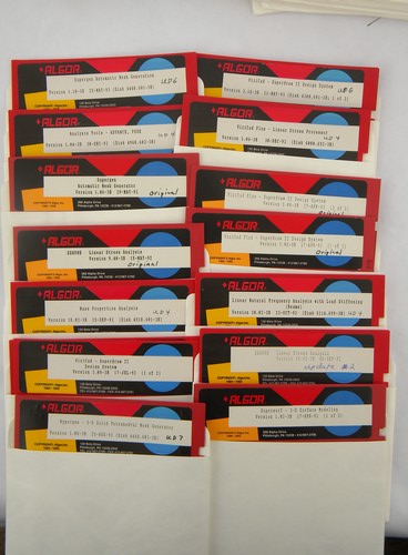 Huge lot early CAD engineering FEA analysis software 5.25'' floppy disks